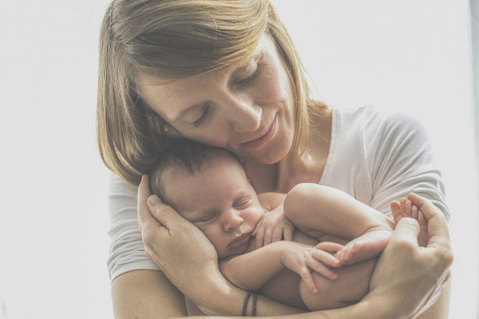 A mother and her newborn